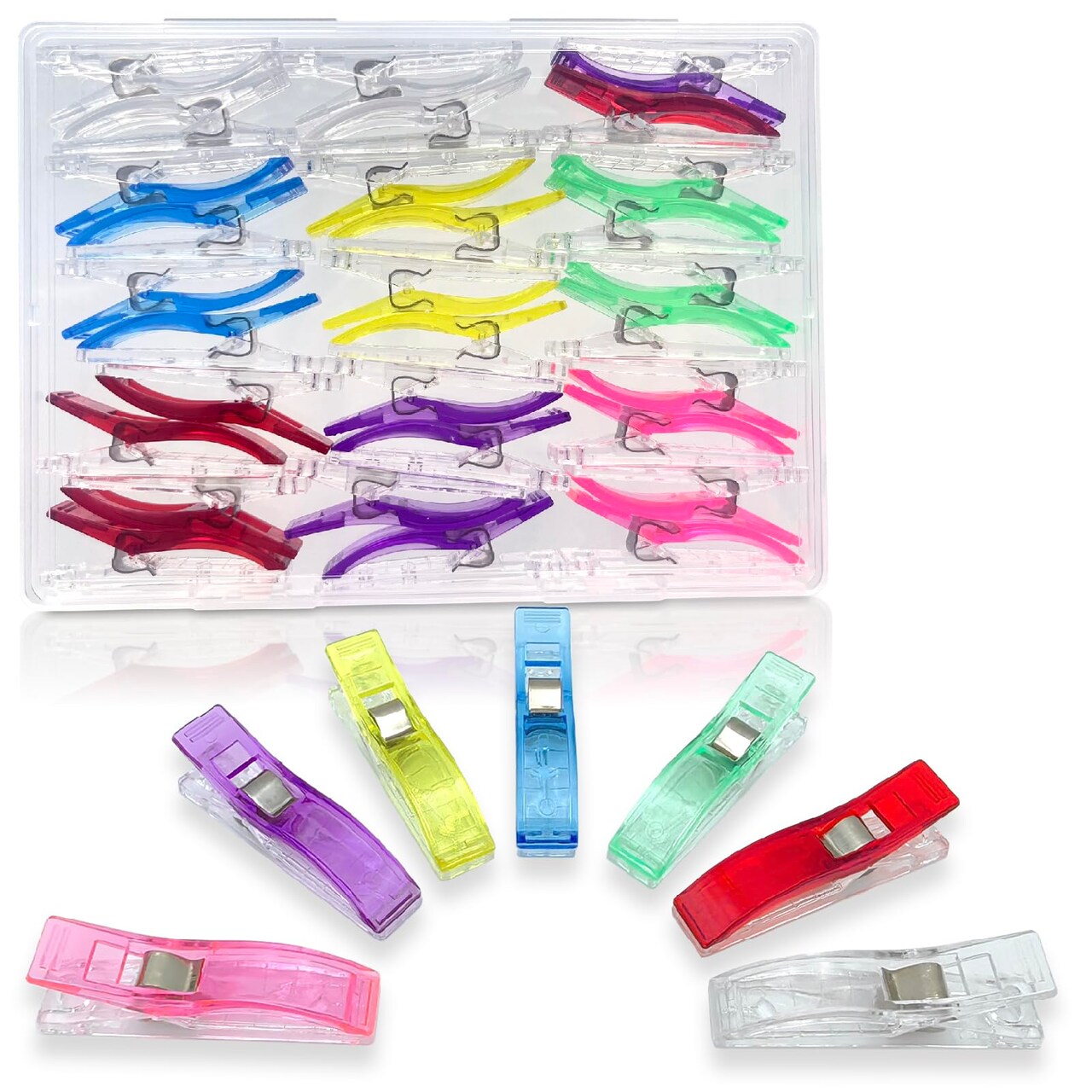 Large Sewing Clips for Fabric and Quilting, KOLUPA Plastic Clips Fabric Clips Quilt Clips 30 Pcs, Sewing Notions for Sewing Quilting Supplies Crafting Tools, Multipurpose Sewing Accessories